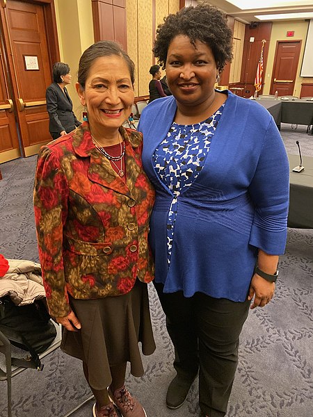 Women's History Month 2021 - Deb_Haaland_and_Stacey_Abrams_in_2019